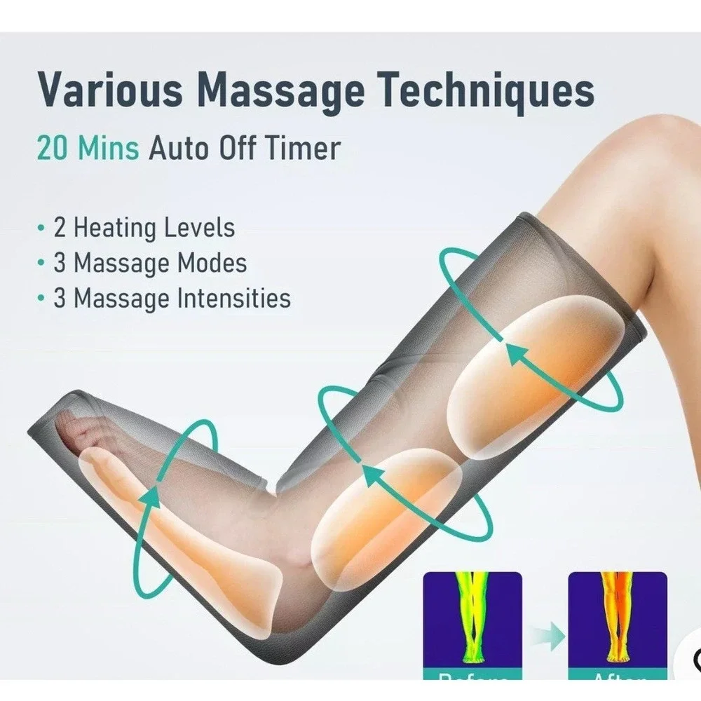 QUINEAR Leg Massager with‎ Heat and Compression Sequential Compression Device